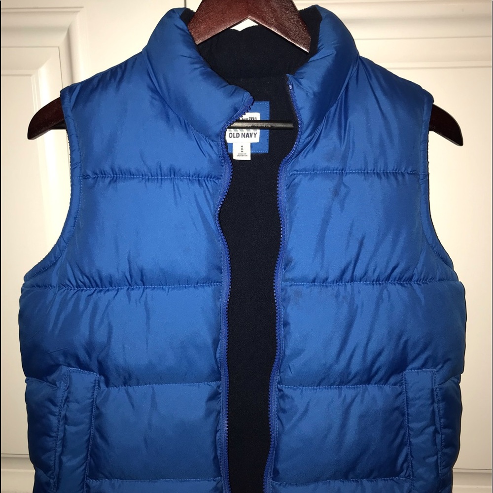 Blue puffer vest